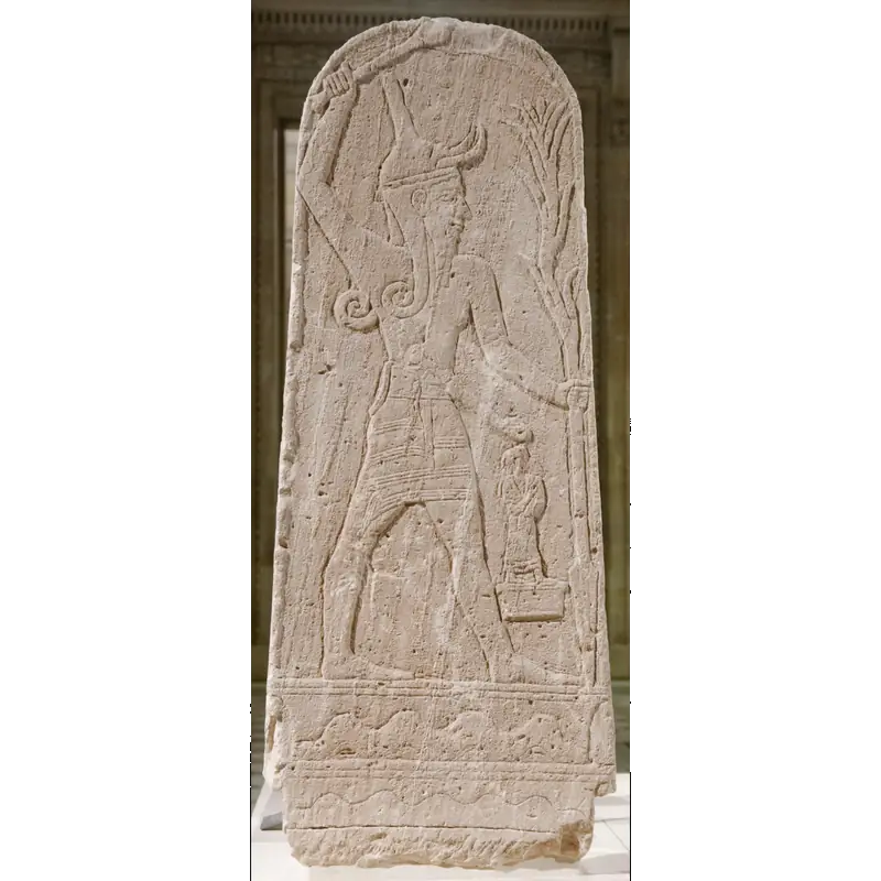Statue of Baal with Thunderbolt from Ugarit. Musée du Louvre.