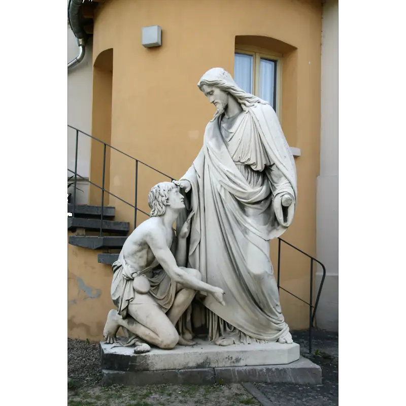 Jesus healing blind Bartimaeus, by Johann Heinrich Stöver, 1861