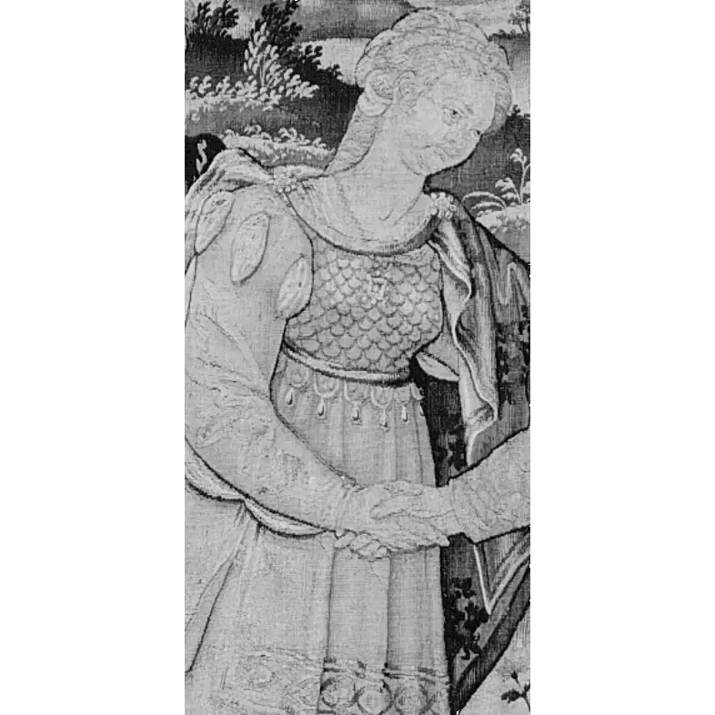 Bilhah - detail from Flemish tapestry made around 1550, depicting Rachel giving Bilhah to Jacob.