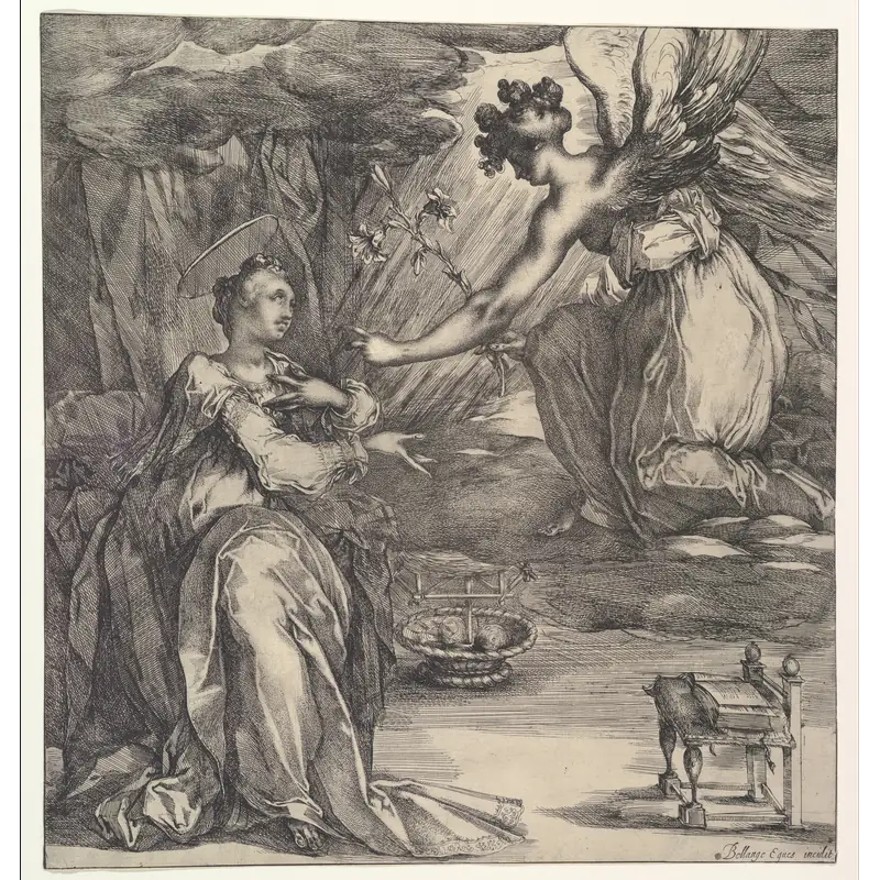 The Annunciation;Jacques Bellange, 1575–1616
