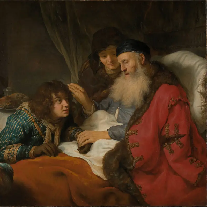 "Isaac Blessing Jacob (Govert Flinck, c. 1638, Rijksmuseum, Amsterdam)"