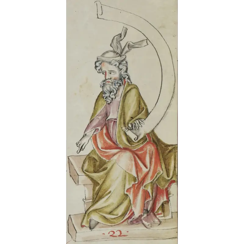 Representation of the Prophet Isaiah illustrating a 14th-century prose translation of the Gospels