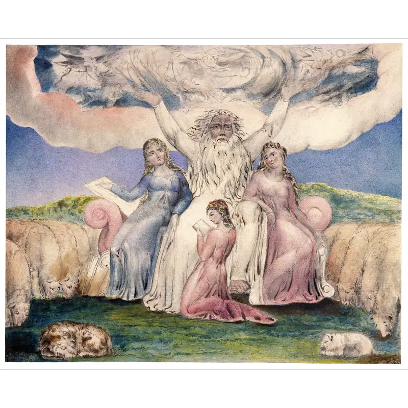 Job with his three daughters by William Blake