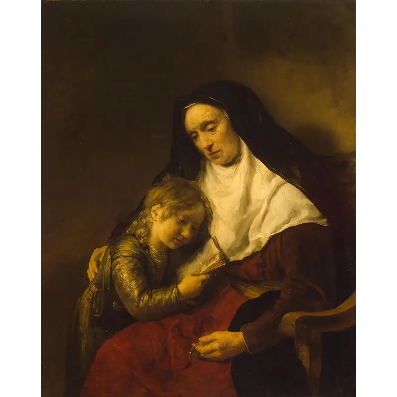 Rembrandt, Timothy and his Grandmother, 1648.