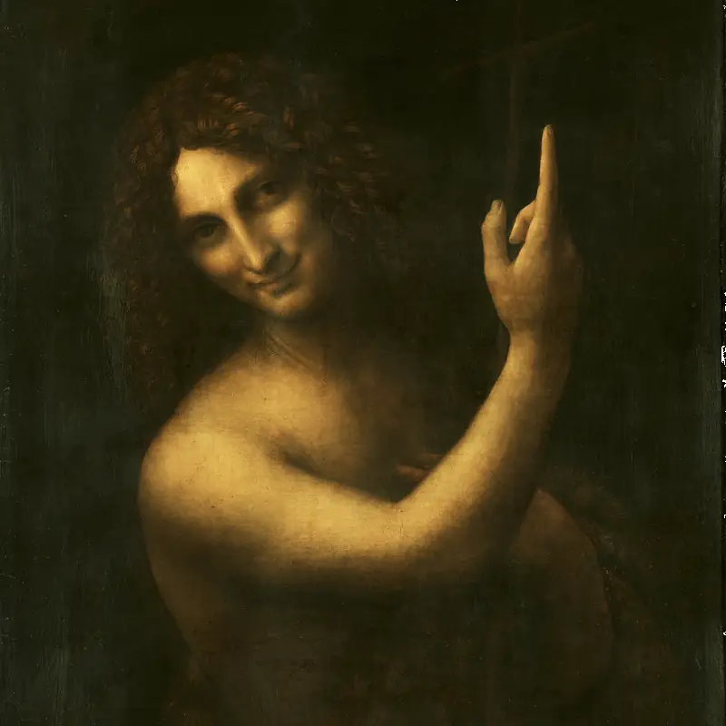 Saint John the Baptist (Leoardo da Vinci, c. 1507–1516, Louvre, Paris)